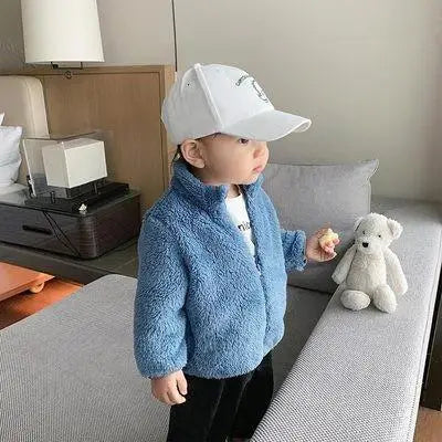 Children's Casual Fashion Warm Plush Coat, Toddle Outerwear