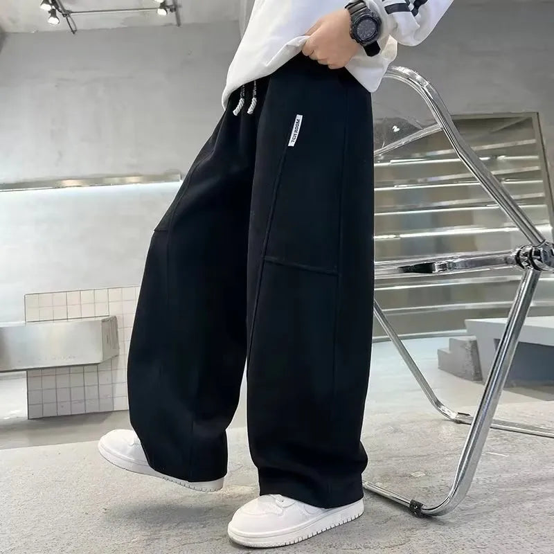 Kids Wide Leg Sweatpants Streetwear Fashion