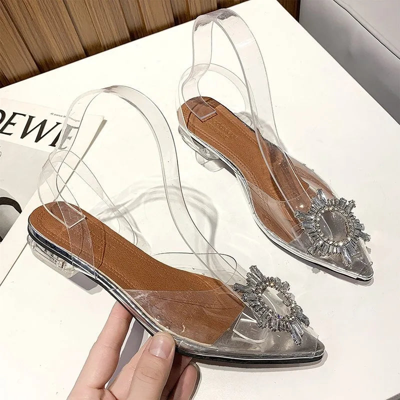 Summer Women's Heeled Sandals Fashion Dress Breathable Soft Comfortable