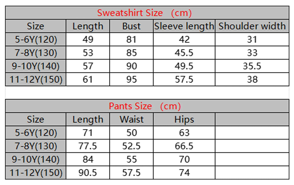 2PCS Girls Long Sleeved Sweatshirt Bell Bottom Pants Set, Great Anytime Wear