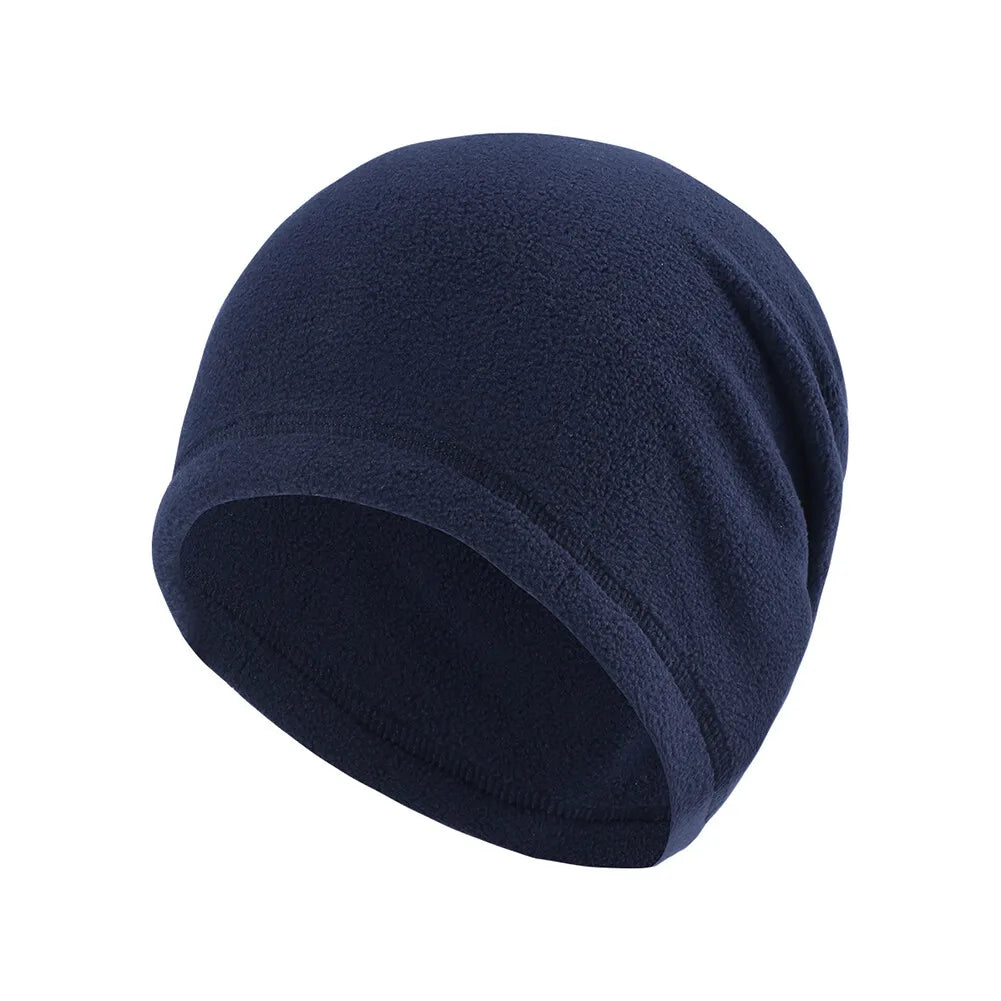 Unisex Winter Fleece Skull Cap Helmet Liner Ski Thermal Beanie Thick Windproof Watch Cap