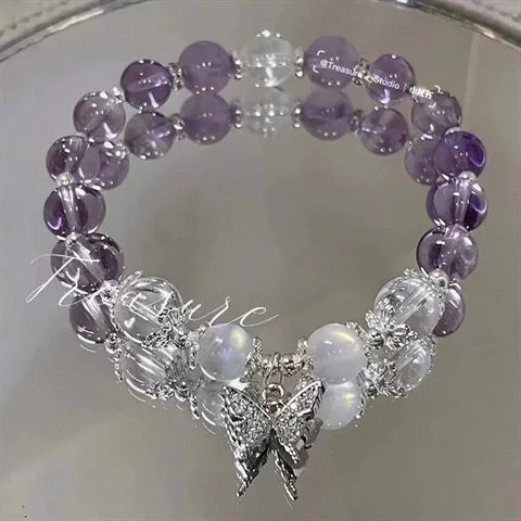 New Simple Crystal Bead Bracelet for Women and Girls