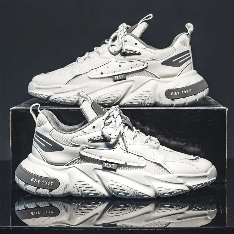 2025 Fashion Comfortable Mesh Breathable Summer Hot Sale, Men's Thick Bottom Sneaker