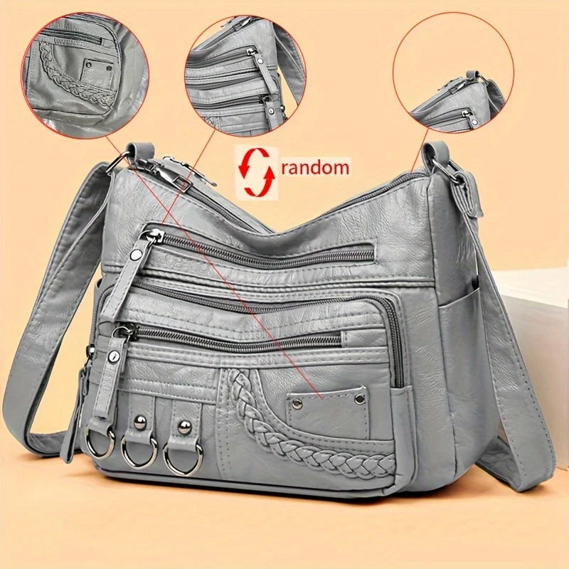 Women's Fashion Vintage PU Handbag & Purse,