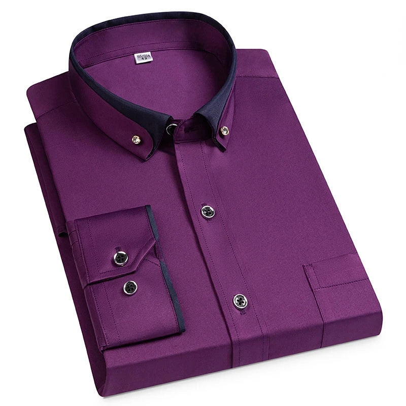 Men's Business Dress Shirts, Formal Button-Down also Anti-Wrinkle