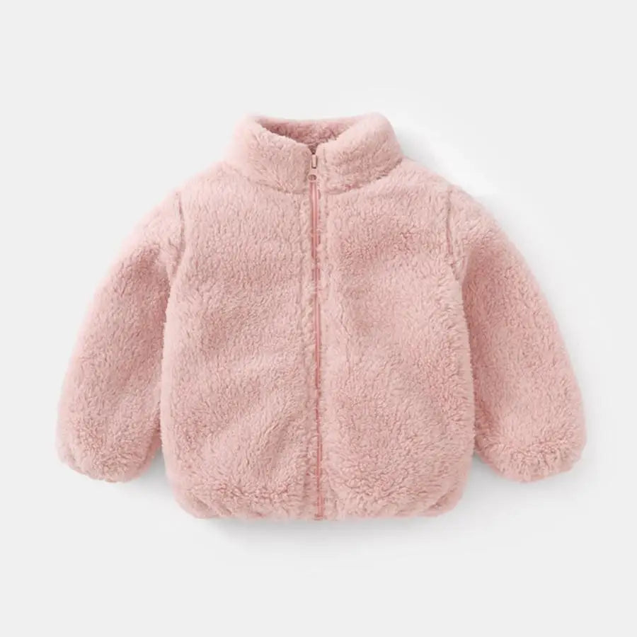 Children's Casual Fashion Warm Plush Coat, Toddle Outerwear