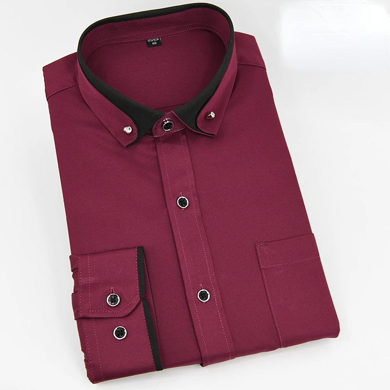 Men's Business Dress Shirts, Formal Button-Down also Anti-Wrinkle