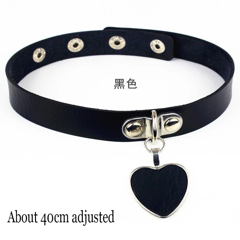 Woman Black Punk Choker Collar Necklace, Spike Chocker Gothic Cosplay Accessories