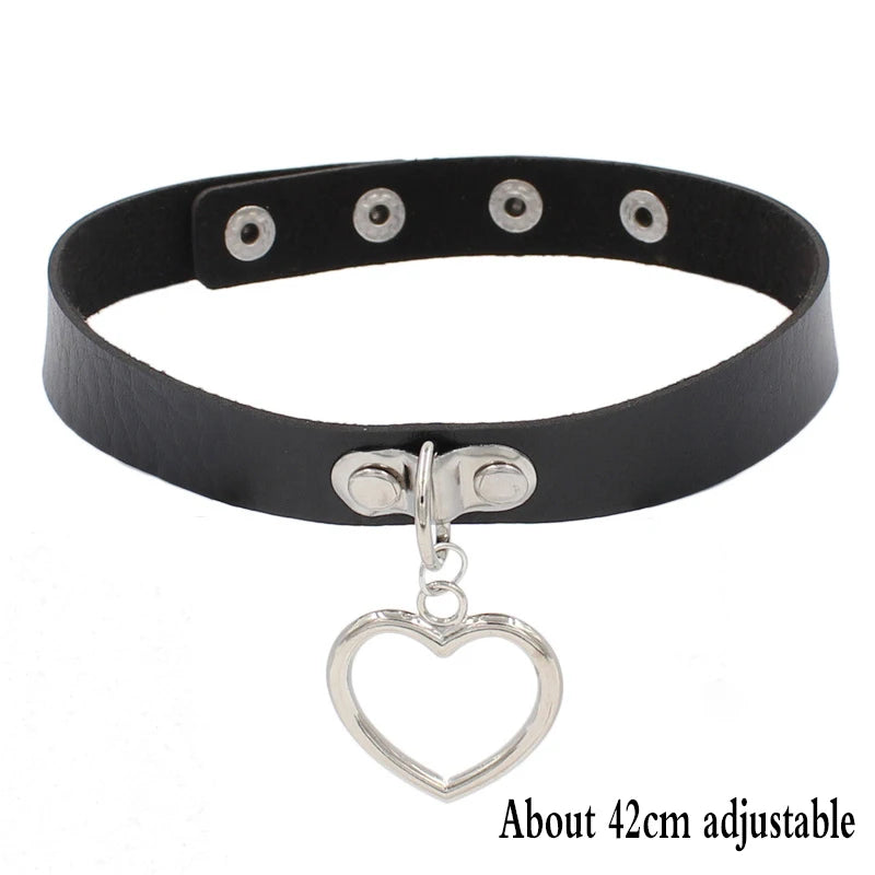 Woman Black Punk Choker Collar Necklace, Spike Chocker Gothic Cosplay Accessories