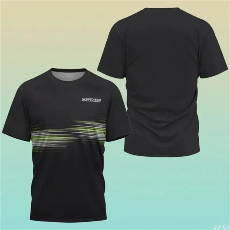 New Hot 3D Printing Boutique Table Tennis Shirt, Sweat Absorption Comfortable Top