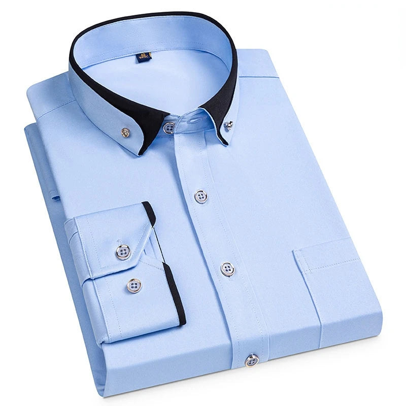 Men's Business Dress Shirts, Formal Button-Down also Anti-Wrinkle