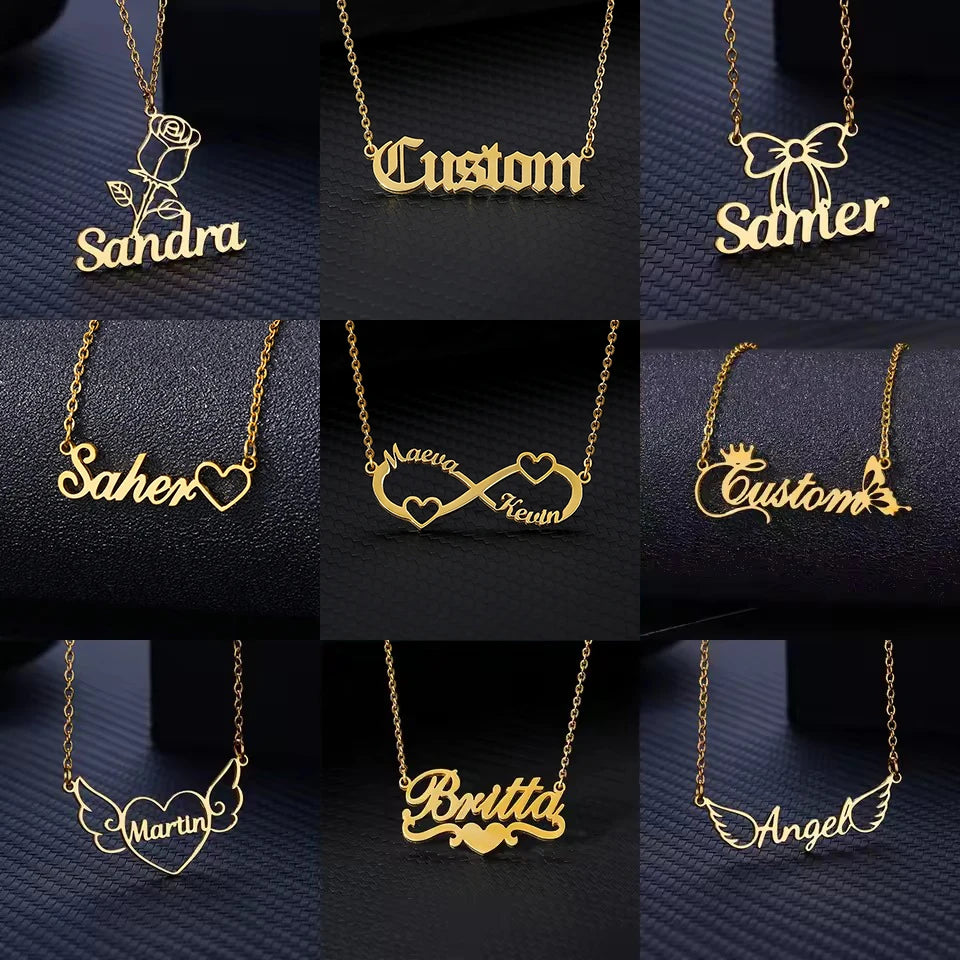 Stainless Steel Custom Personalized Name Necklaces