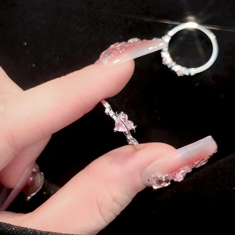 New Arrival, Romantic Lovely Pink Bowknot Design, Exquisite Jewelry Ring with Micro Bow Tie Zircon