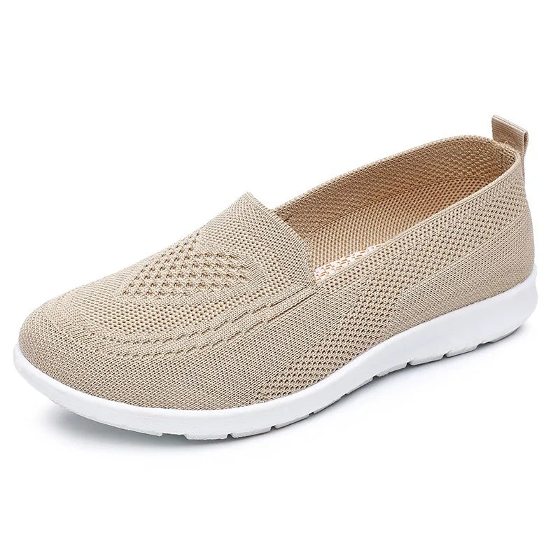 Comfortable casual women's shoes breathable fabric solid colors low-cut