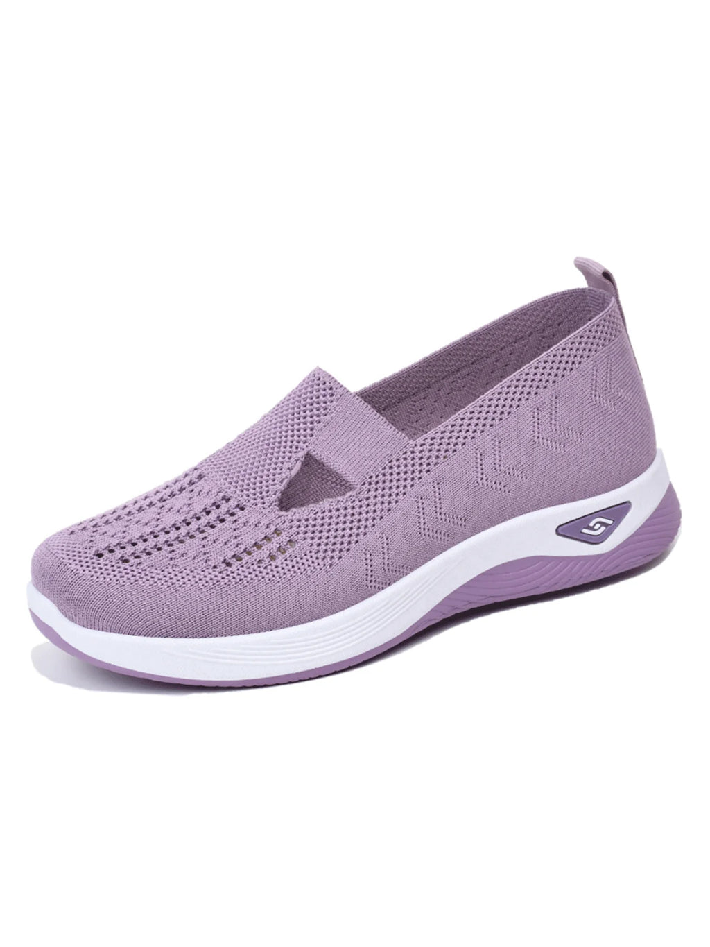 Women's Solid Color Breathable Sneakers, Low-top, Knitted, Breathable, Light Walking, in 6 Colors