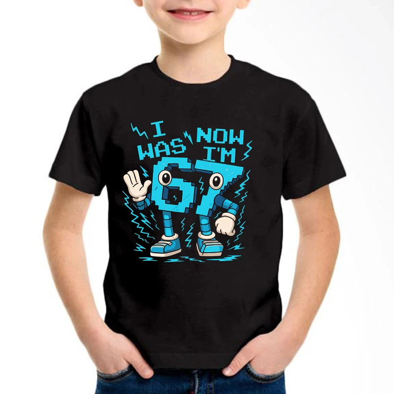 New Funny Six Seven Italian Brainrot Graphic Print T-Shirt Boy/Girl