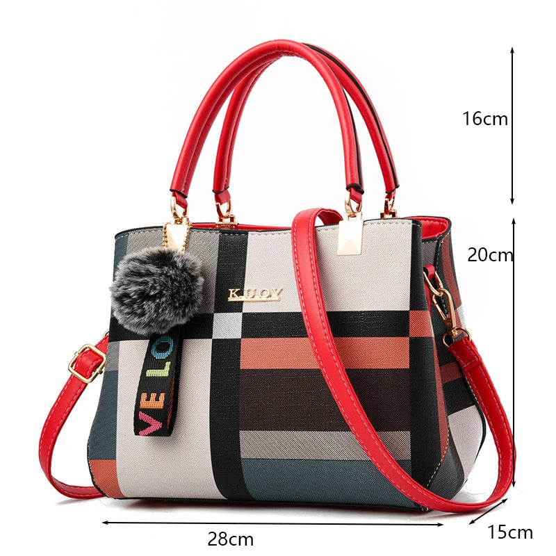 Ladies Luxury Designer PU Leather Tote Handbag with Large Capacity