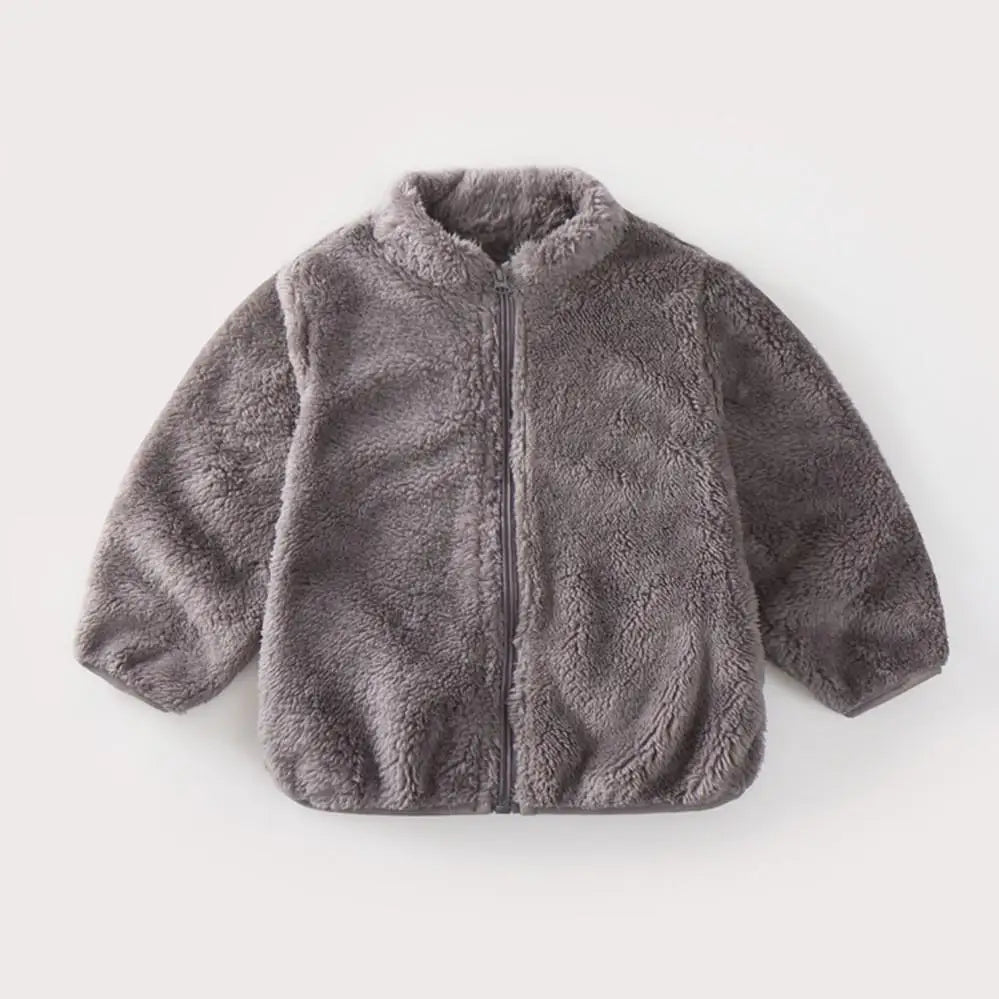 Children's Casual Fashion Warm Plush Coat, Toddle Outerwear
