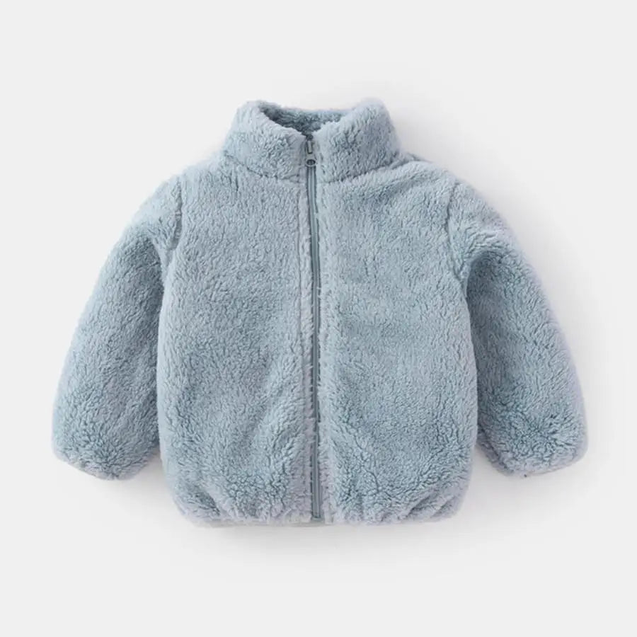 Children's Casual Fashion Warm Plush Coat, Toddle Outerwear