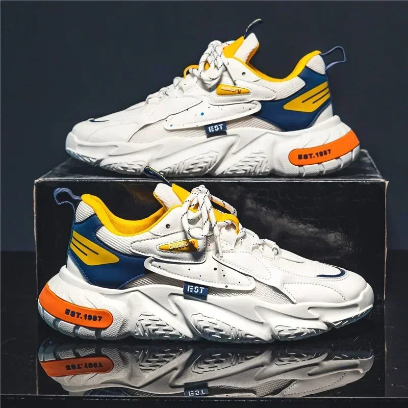 2025 Fashion Comfortable Mesh Breathable Summer Hot Sale, Men's Thick Bottom Sneaker