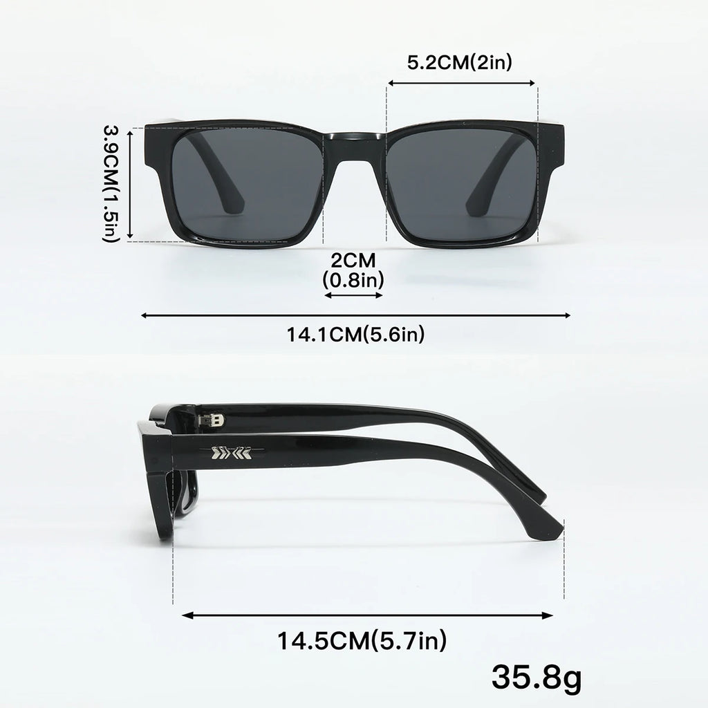 Unisex Quality Square Metal Core Polarized Sunglasses UV400