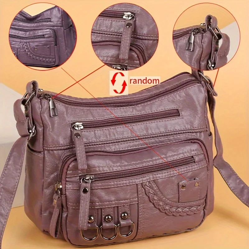 Women's Fashion Vintage PU Handbag & Purse,