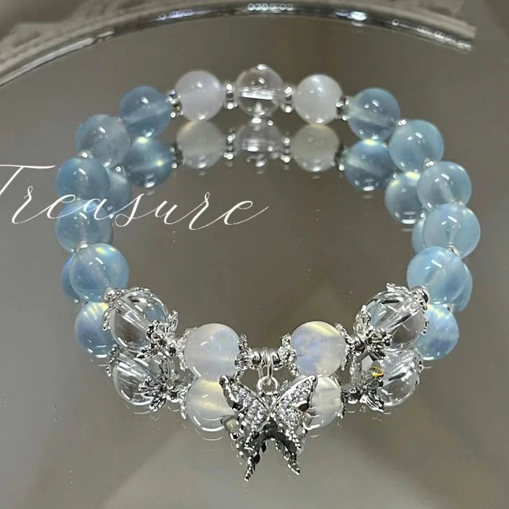 New Simple Crystal Bead Bracelet for Women and Girls