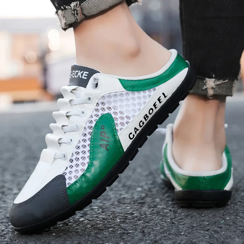 Men's Comfortable Half Support Fashionable Breathable Popular Casual Shoes Mesh Lining