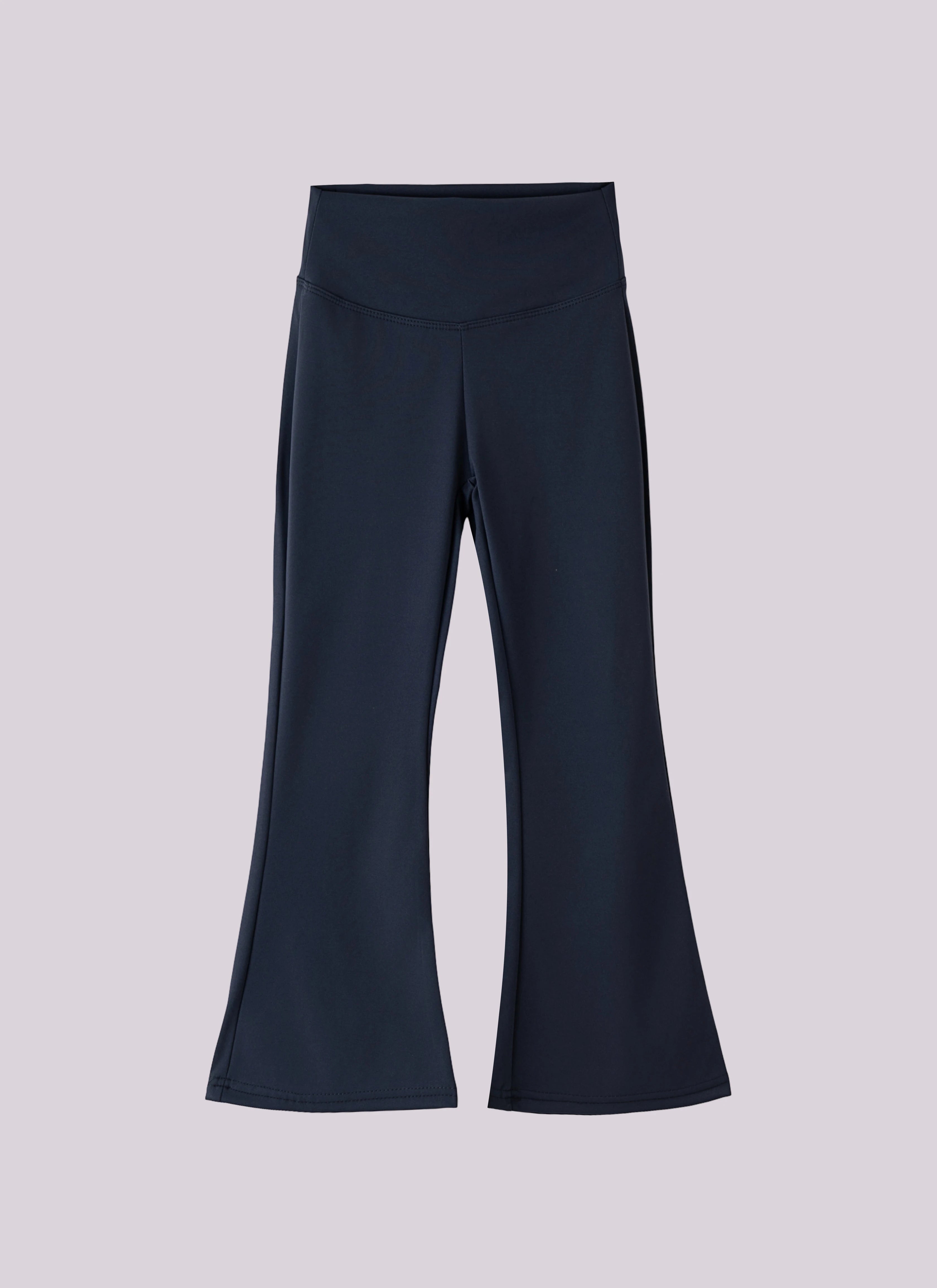 Girls Flared High Waist Yoga Leggings Teenagers Stretch Elastic Waistband